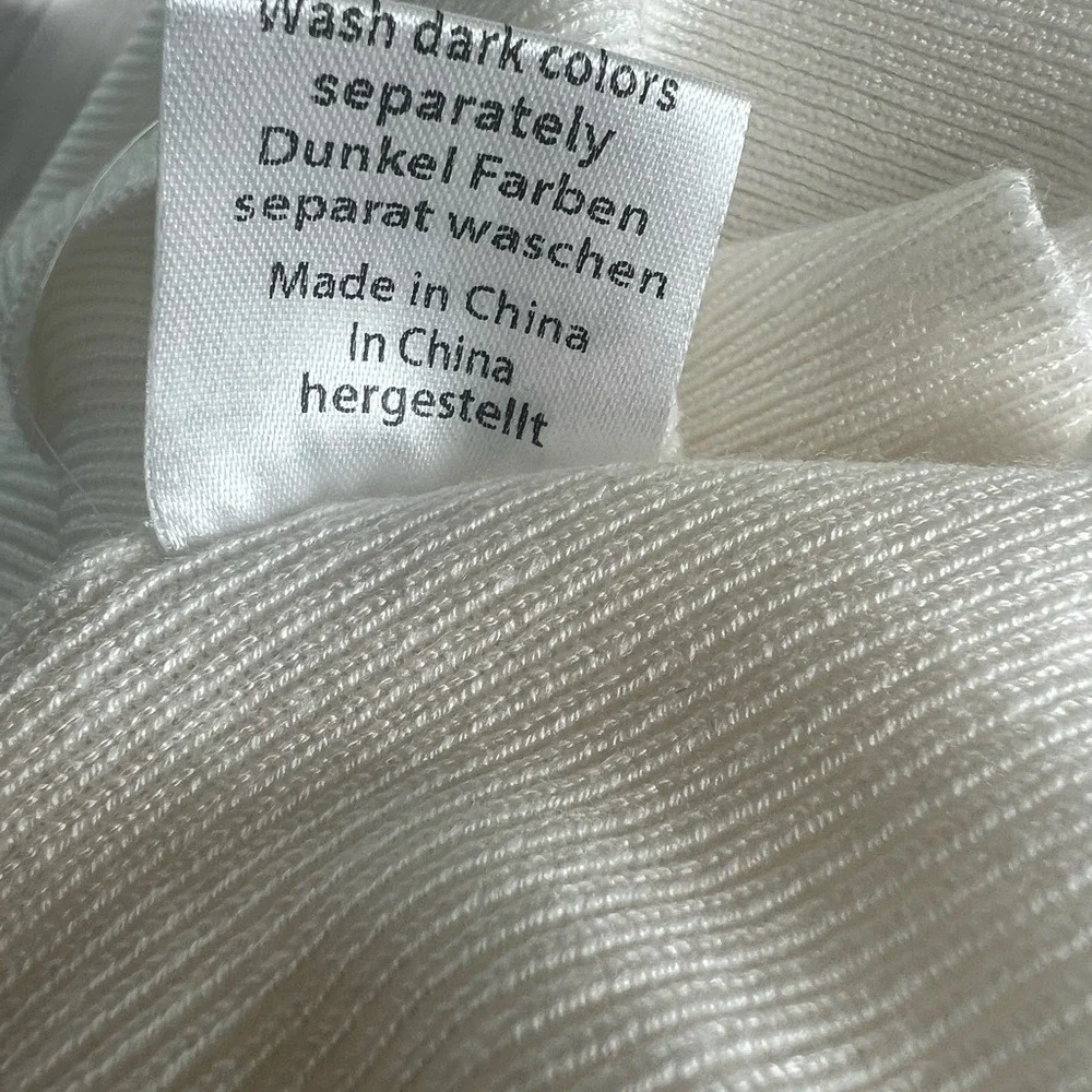 Belle Poque Cream Short Sleeve‎ Sweater Cardigan XL - Picture 4 of 5